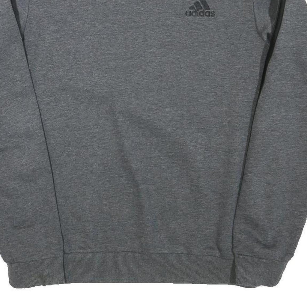 ADIDAS Mens Grey Sweatshirt Crew Neck M Cotton Blend Athletic Pullover
