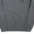 ADIDAS Mens Grey Sweatshirt Crew Neck M Cotton Blend Athletic Pullover
