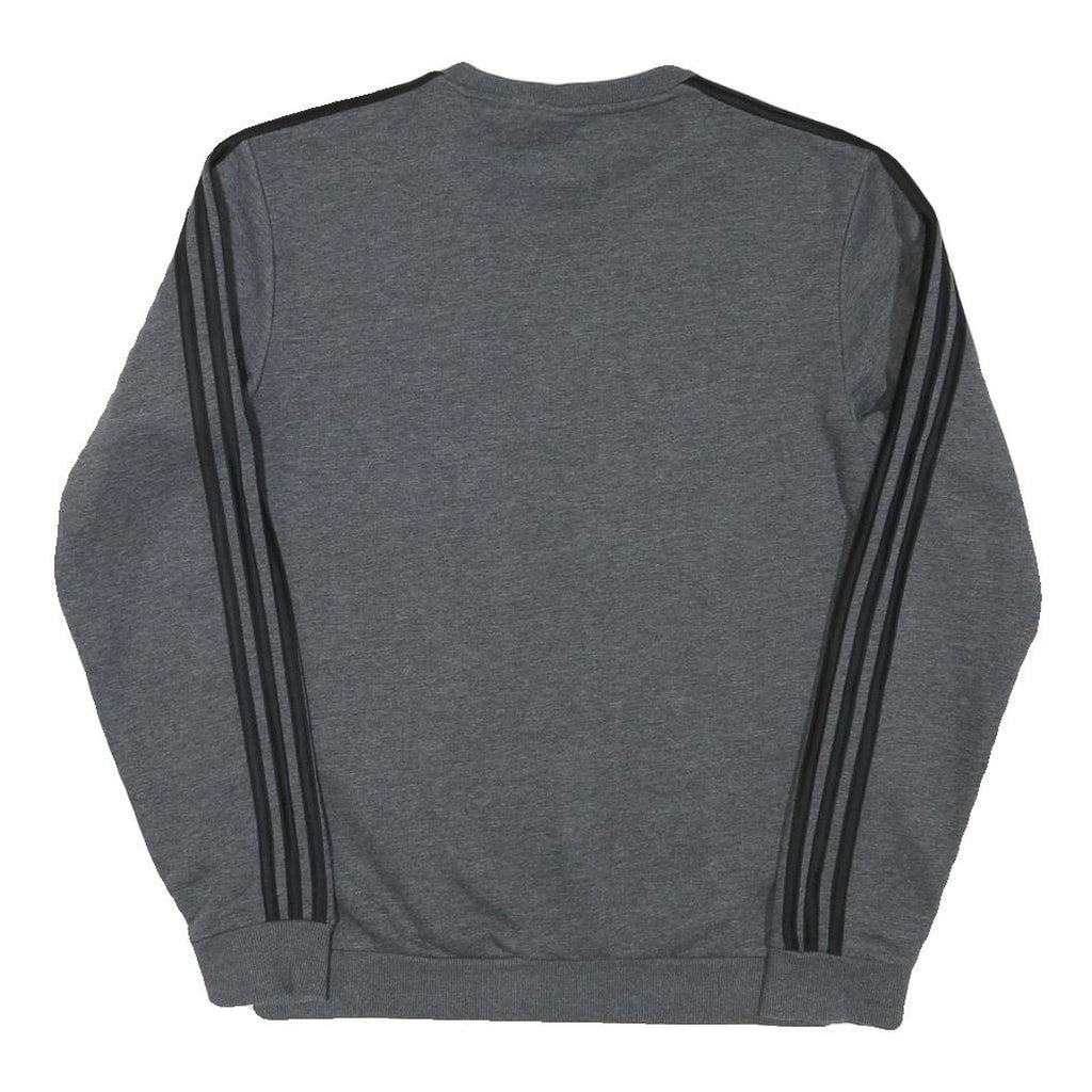 ADIDAS Mens Grey Sweatshirt Crew Neck M Cotton Blend Athletic Pullover