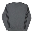 ADIDAS Mens Grey Sweatshirt Crew Neck M Cotton Blend Athletic Pullover