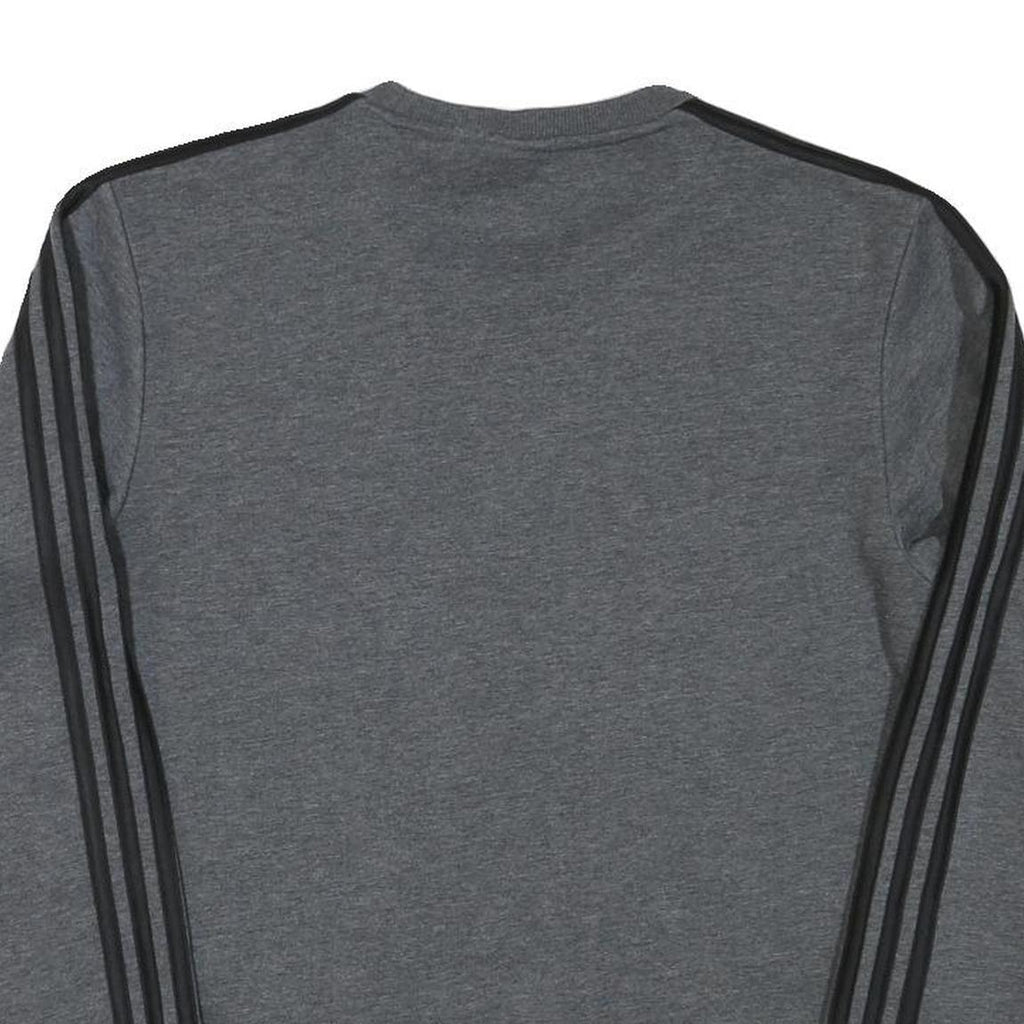 ADIDAS Mens Grey Sweatshirt Crew Neck M Cotton Blend Athletic Pullover