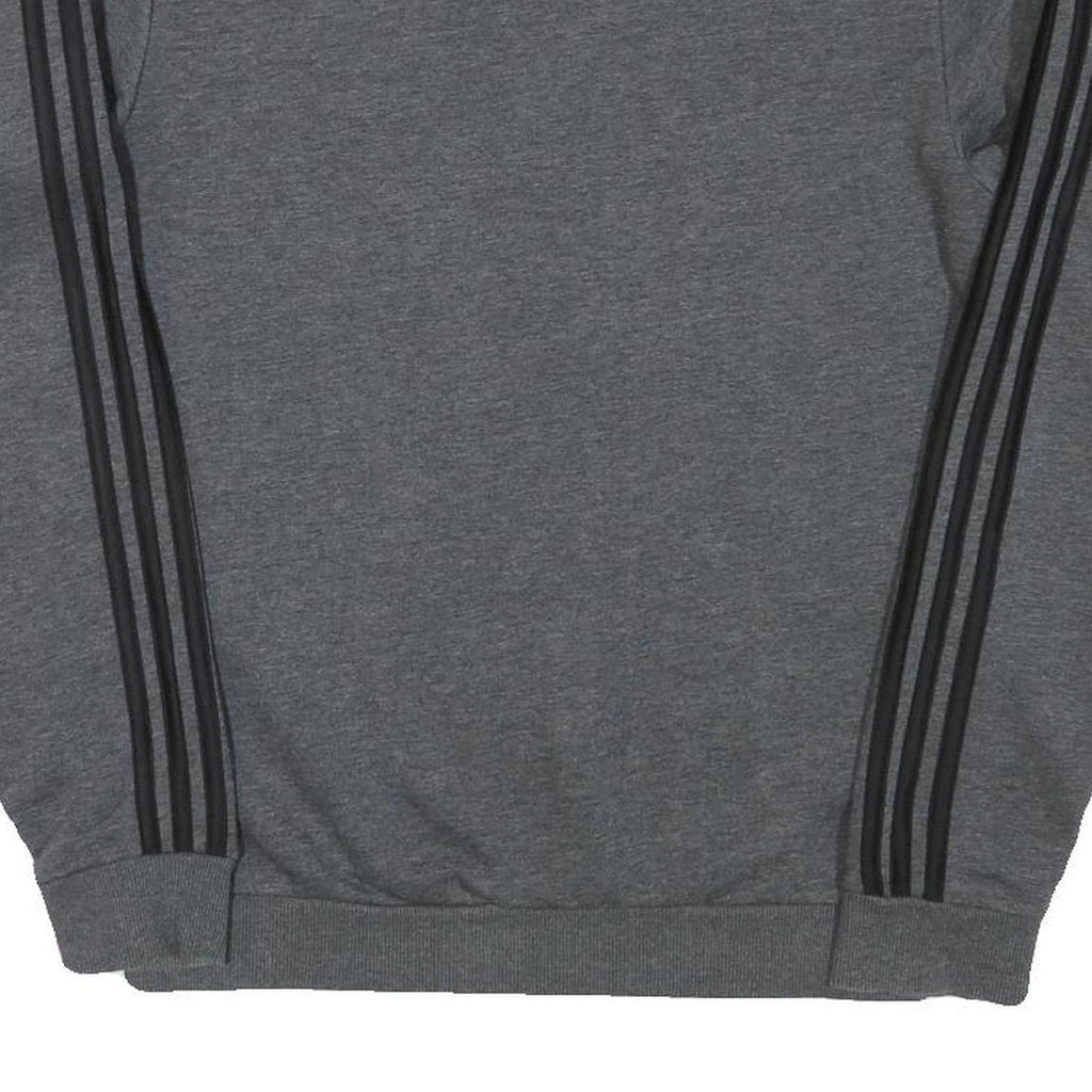 ADIDAS Mens Grey Sweatshirt Crew Neck M Cotton Blend Athletic Pullover