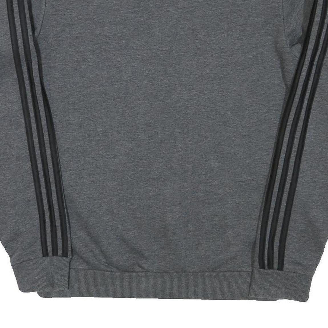 ADIDAS Mens Grey Sweatshirt Crew Neck M Cotton Blend Athletic Pullover
