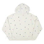 CHAMPION Womens White Multicolour Logo Print Pullover Hoodie L Casual Cotton