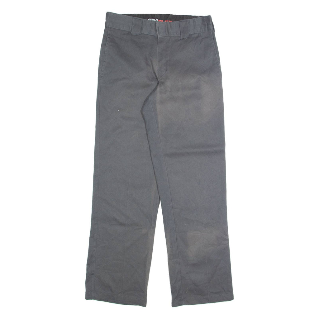 DICKIES Chino Womens Trousers Grey Regular Straight W28 L28
