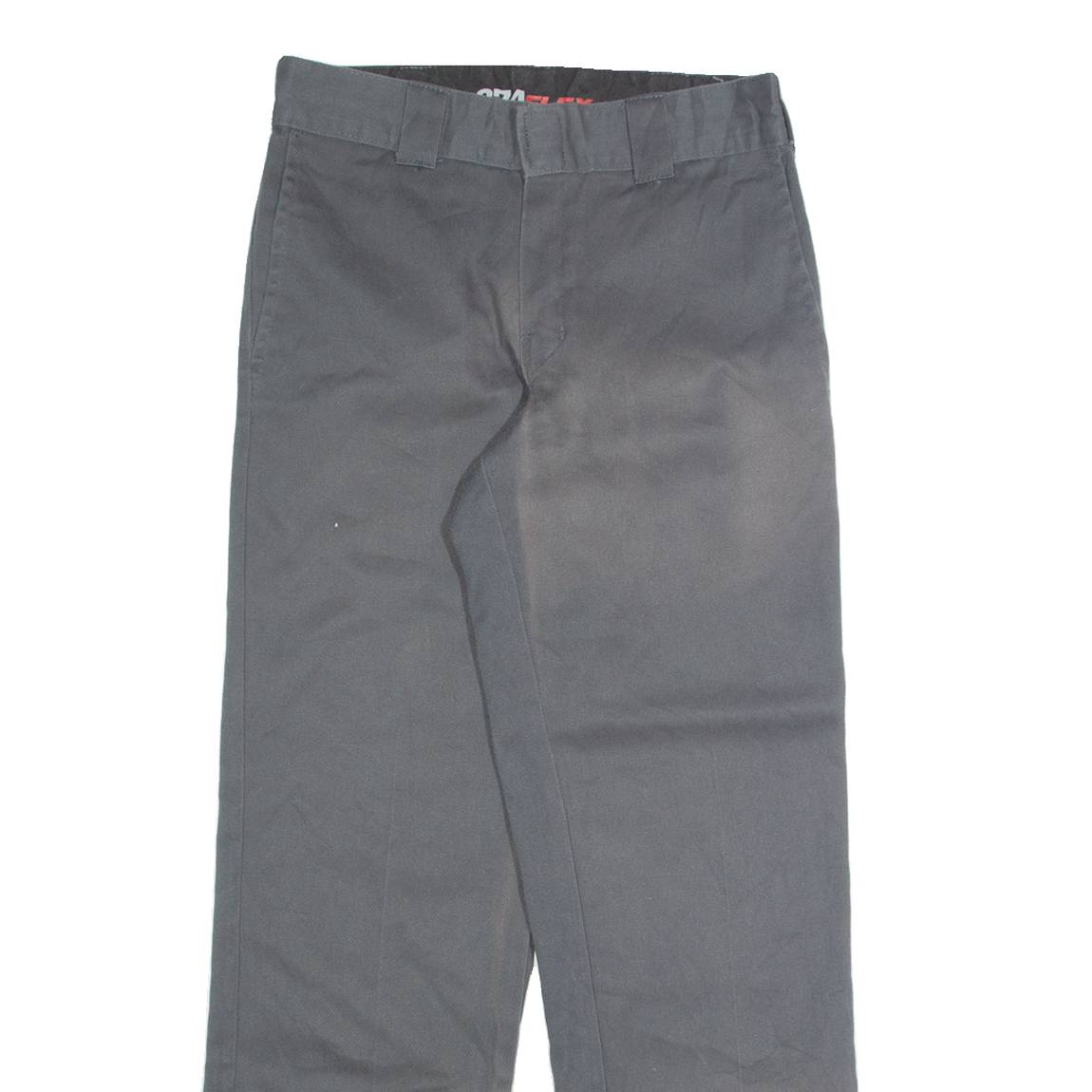 DICKIES Chino Womens Trousers Grey Regular Straight W28 L28