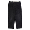 WEST BAY Pleated Chino Mens Corduroy Trousers Blue Straight 90s W35 L30