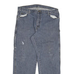 DICKIES Mens Relaxed Blue Denim Jeans W40 L32 Workwear Casual Zip Closure