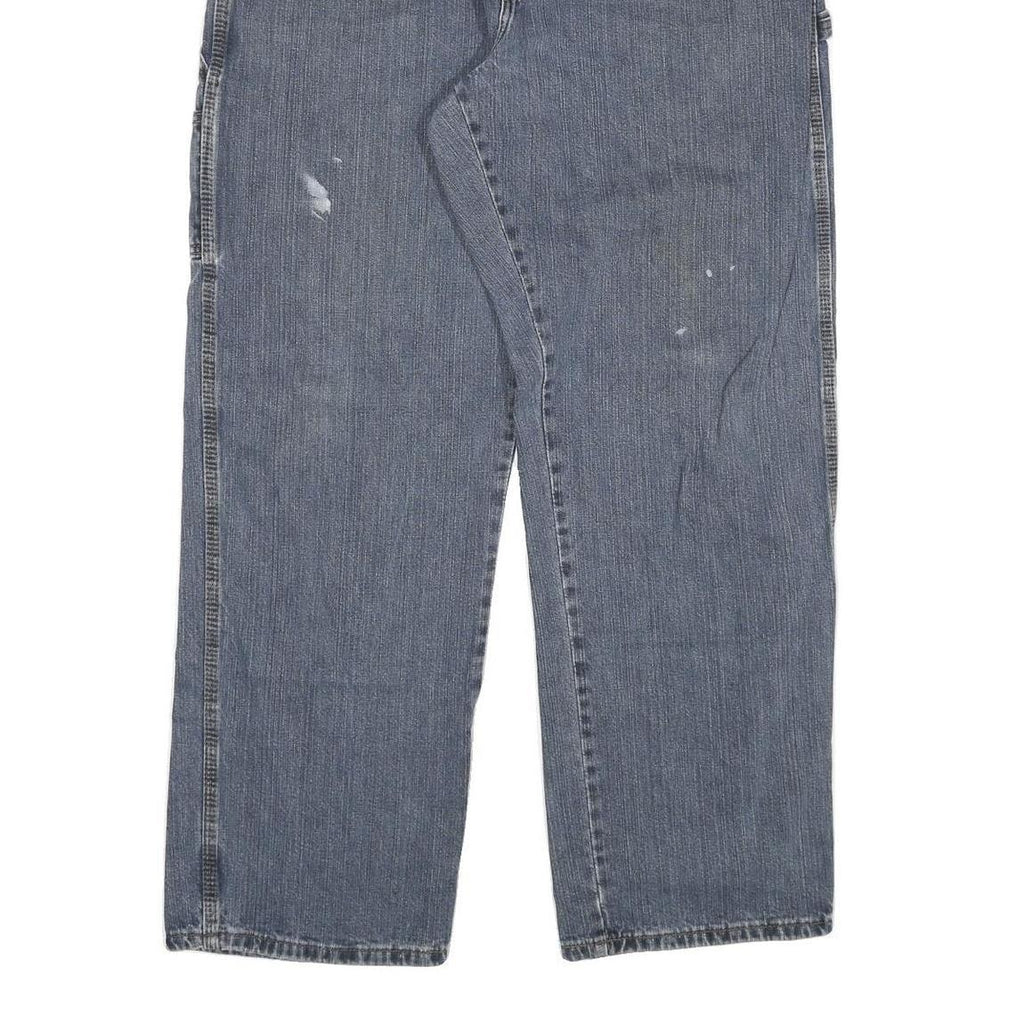 DICKIES Mens Relaxed Blue Denim Jeans W40 L32 Workwear Casual Zip Closure