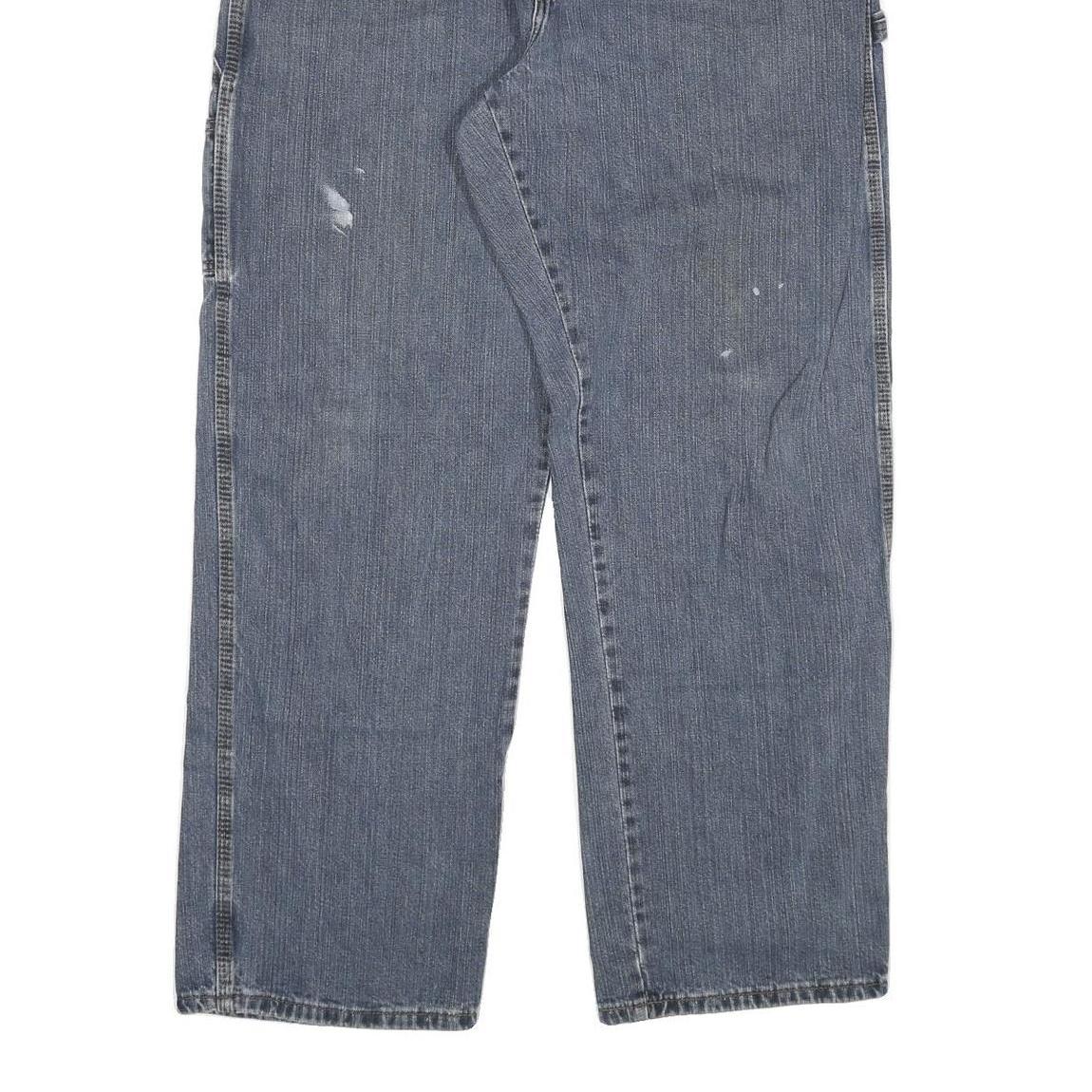 DICKIES Mens Relaxed Blue Denim Jeans W40 L32 Workwear Casual Zip Closure