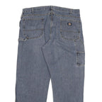 DICKIES Mens Relaxed Blue Denim Jeans W40 L32 Workwear Casual Zip Closure