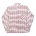 FARMERS Mens Pink White Stripe Shirt M Button Long Sleeve Cotton Blend Casual
