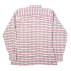FARMERS Mens Pink White Stripe Shirt M Button Long Sleeve Cotton Blend Casual