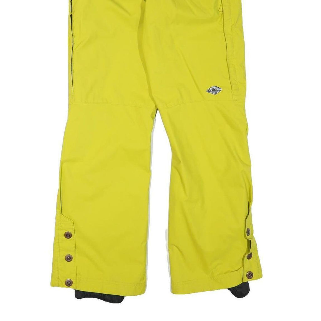 COLUMBIA Lined Womens Polyester Blend Yellow Relaxed Trousers W32 L30 Outdoor
