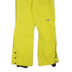 COLUMBIA Lined Womens Polyester Blend Yellow Relaxed Trousers W32 L30 Outdoor