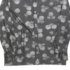 DOMINIQUE ONARD Womens Black & White Printed Shirt Long Sleeve V-Neck S