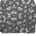 DOMINIQUE ONARD Womens Black & White Printed Shirt Long Sleeve V-Neck S