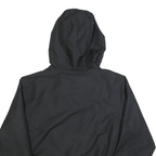 CHAMPION Mens Black Hooded Jacket S Polyester Zip Plain Casual Streetwear