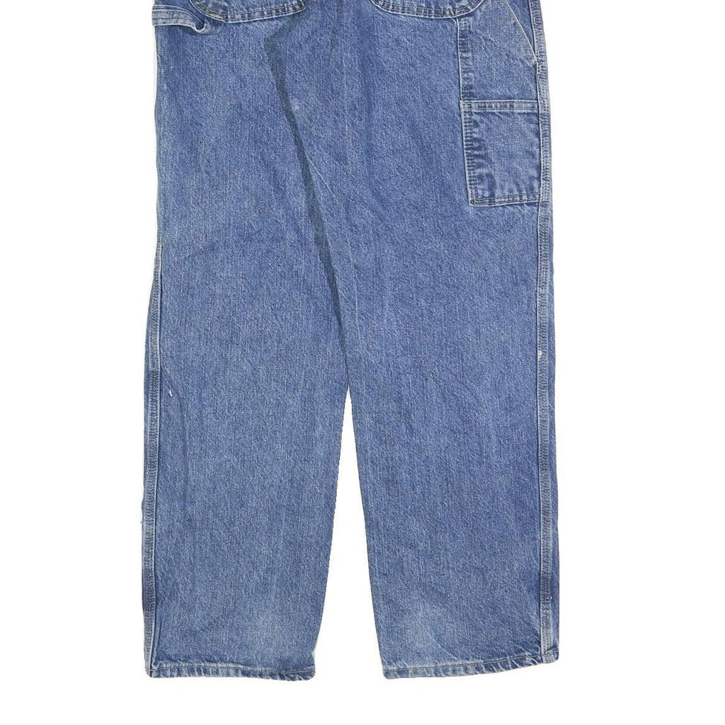 DICKIES Mens Blue Relaxed Straight Denim Medium W34 L32 Workwear Jeans