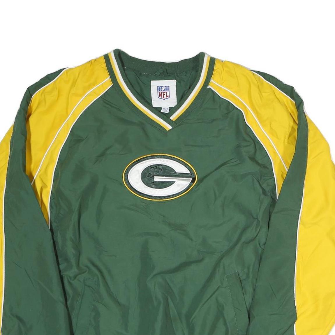NFL Mens Green & Yellow Green Bay Packers Crew Neck XL Cotton Sweatshirt
