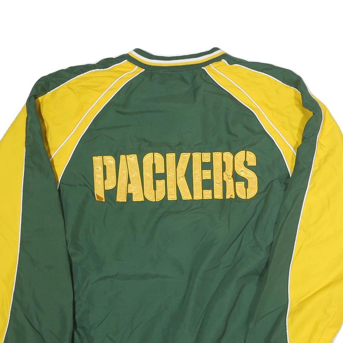 NFL Mens Green & Yellow Green Bay Packers Crew Neck XL Cotton Sweatshirt