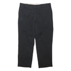 DICKIES Mens Cotton Blend Black Regular Fit Straight Leg Trousers W40 L29
