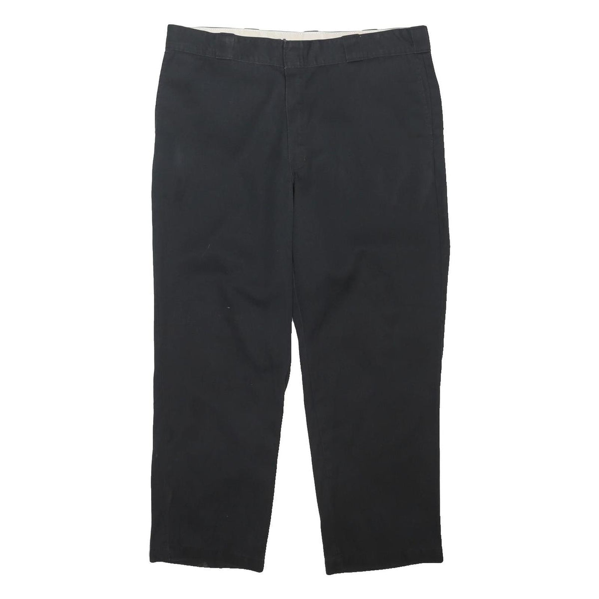 DICKIES Mens Cotton Blend Black Regular Fit Straight Leg Trousers W40 L29