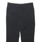 DICKIES Mens Cotton Blend Black Regular Fit Straight Leg Trousers W40 L29