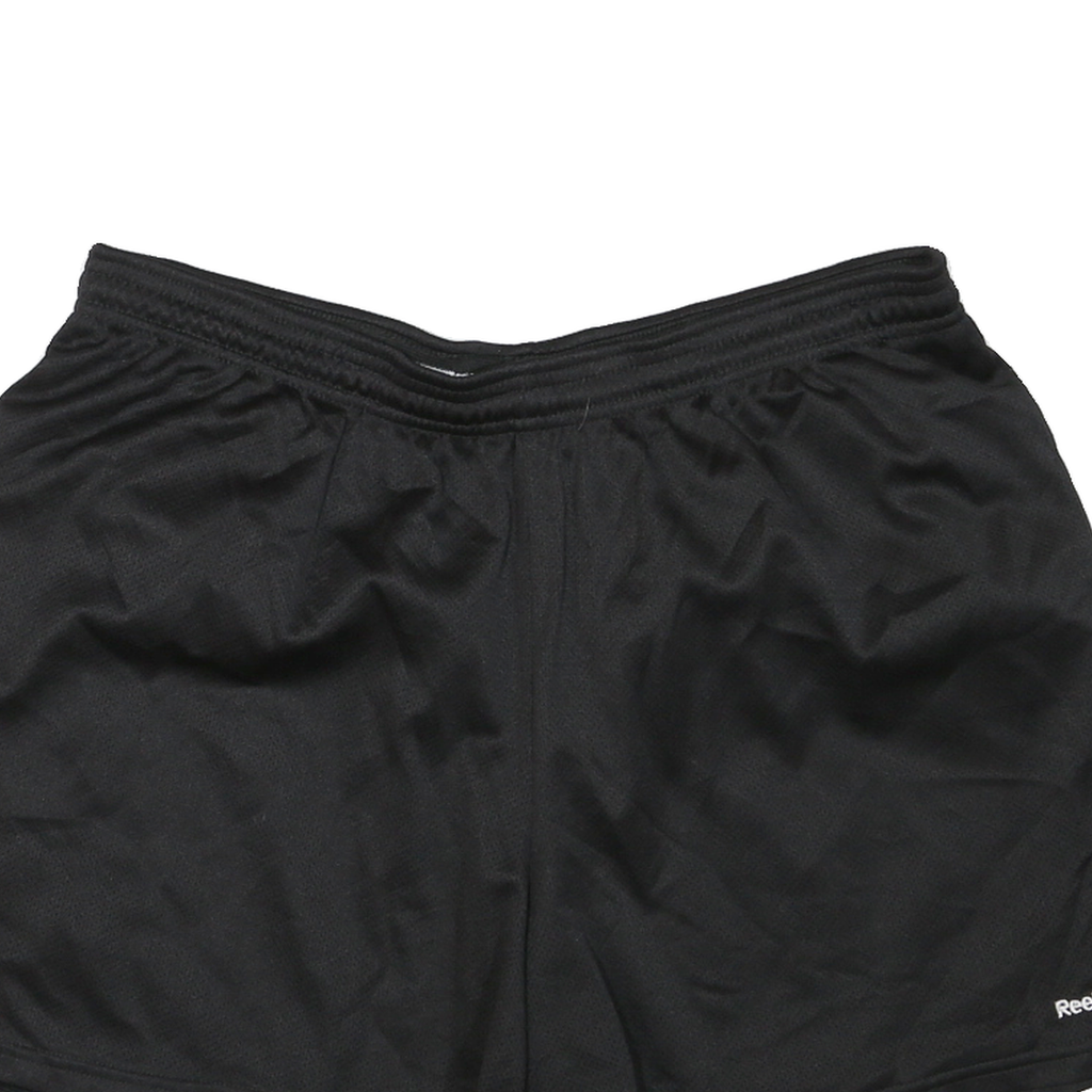 REEBOK Mens Shorts Black Casual L W36 Lightweight Polyester Blend