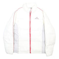 KAPPA Womens White & Red Puffer Jacket XL Polyamide Plain Zip Closure