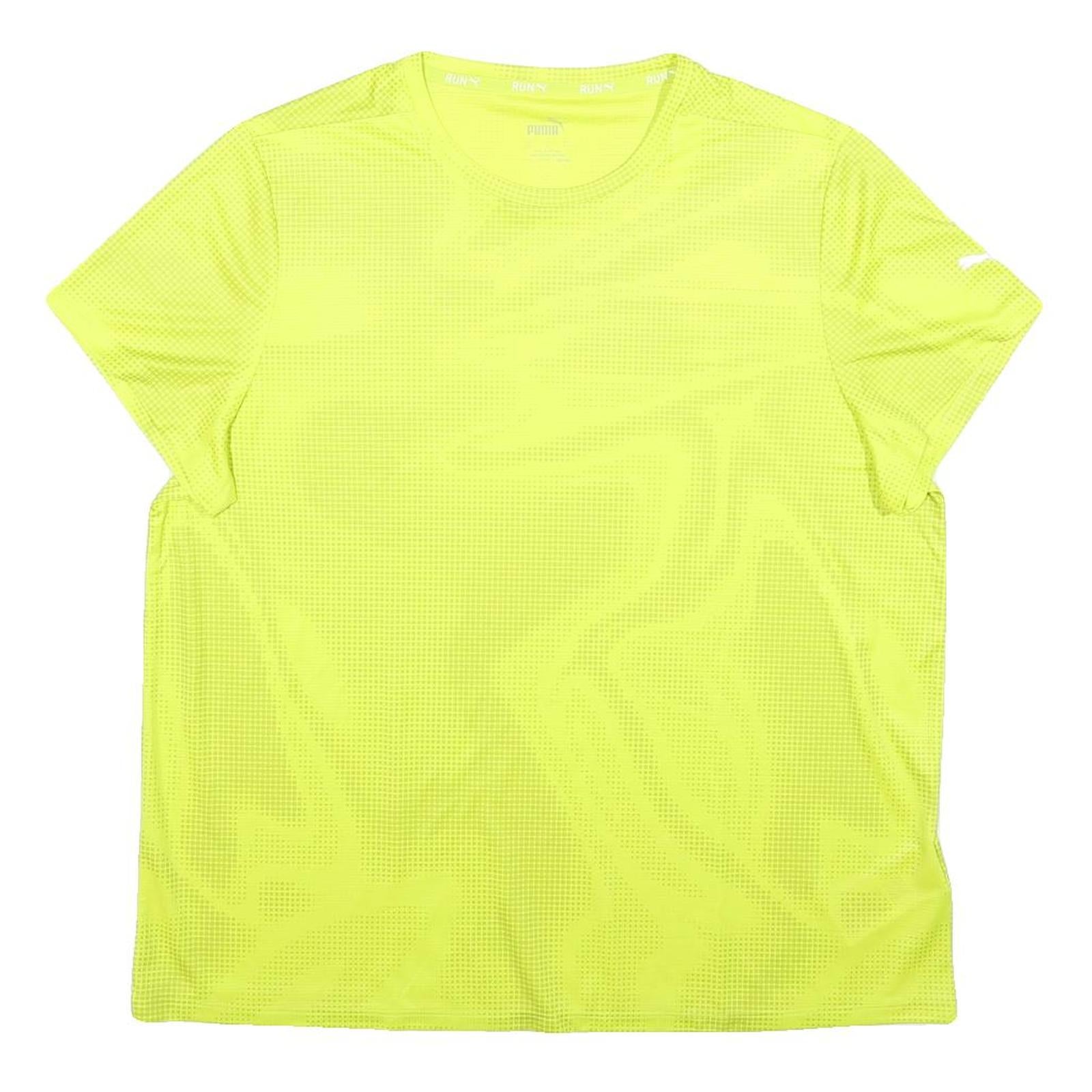 PUMA Mens Yellow Graphic T-Shirt XL Short Sleeve Crew Neck Lightweight
