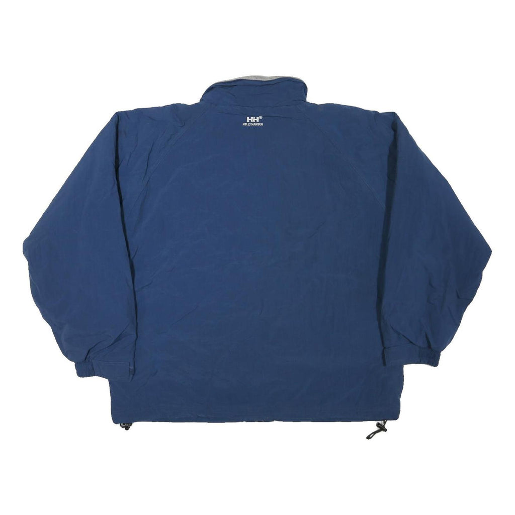 HELLY HANSEN Mens Blue L Shell Jacket Polyester Blend Zip Outdoor Casual Warm