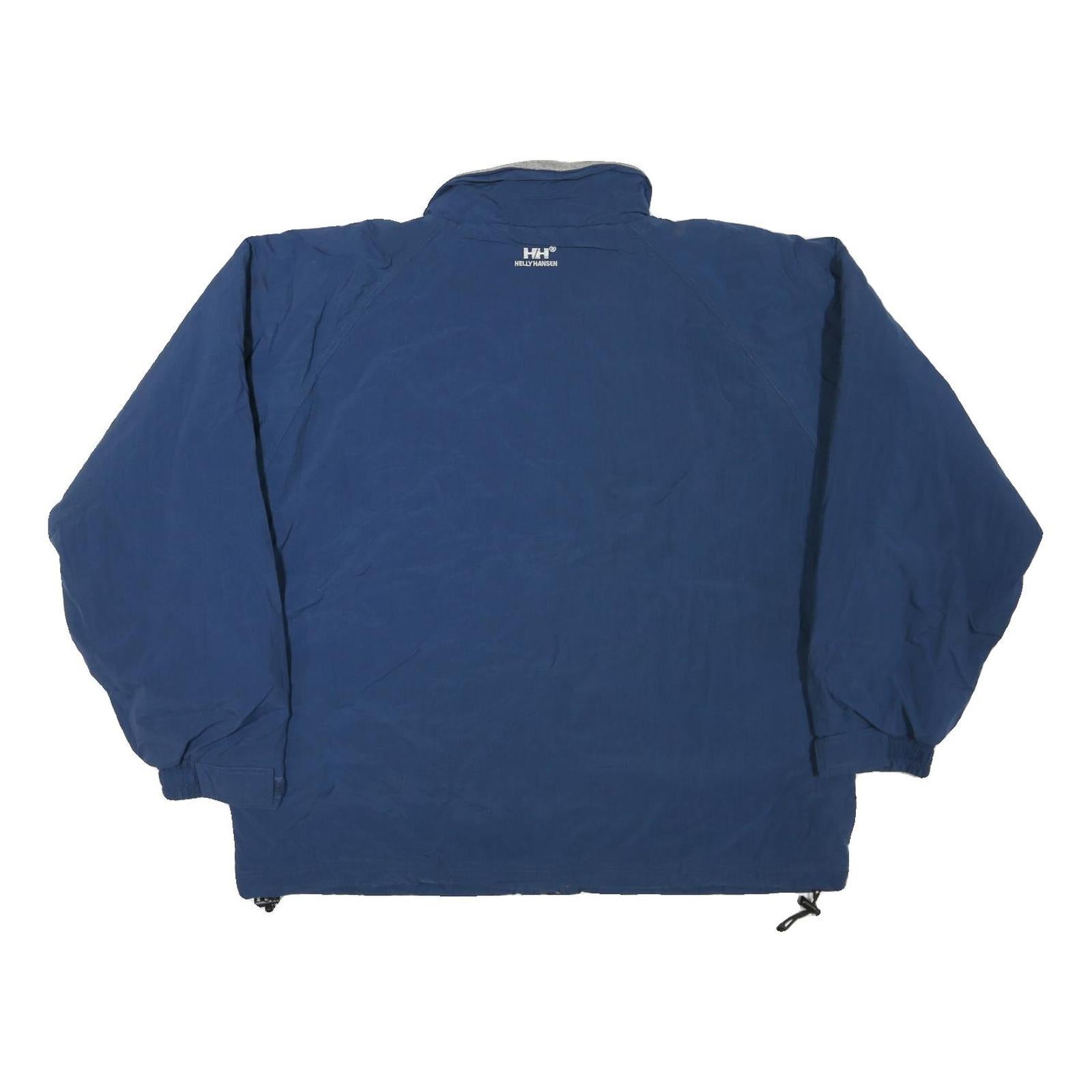 HELLY HANSEN Mens Blue L Shell Jacket Polyester Blend Zip Outdoor Casual Warm