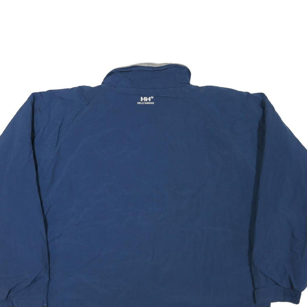 HELLY HANSEN Mens Blue L Shell Jacket Polyester Blend Zip Outdoor Casual Warm
