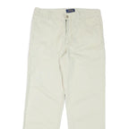 POLO RALPH LAUREN Mens Cotton Blend White Regular Straight Trousers W30 L27