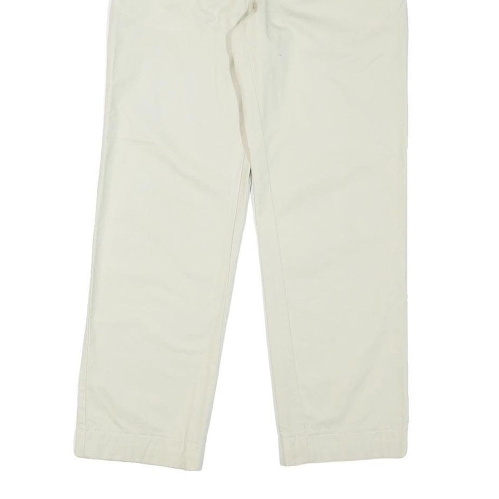 POLO RALPH LAUREN Mens Cotton Blend White Regular Straight Trousers W30 L27