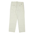POLO RALPH LAUREN Mens Cotton Blend White Regular Straight Trousers W30 L27