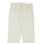 POLO RALPH LAUREN Mens Cotton Blend White Regular Straight Trousers W30 L27