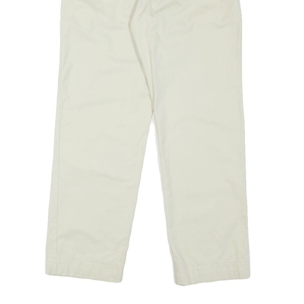 POLO RALPH LAUREN Mens Cotton Blend White Regular Straight Trousers W30 L27