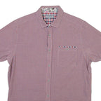 TED BAKER Mens Shirt Red Gingham M