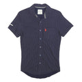U.S. POLO ASSN Mens Blue & White Polka Dot Shirt S Short Sleeve Button Casual
