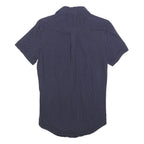 U.S. POLO ASSN Mens Blue & White Polka Dot Shirt S Short Sleeve Button Casual