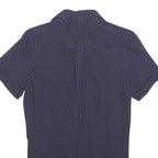 U.S. POLO ASSN Mens Blue & White Polka Dot Shirt S Short Sleeve Button Casual