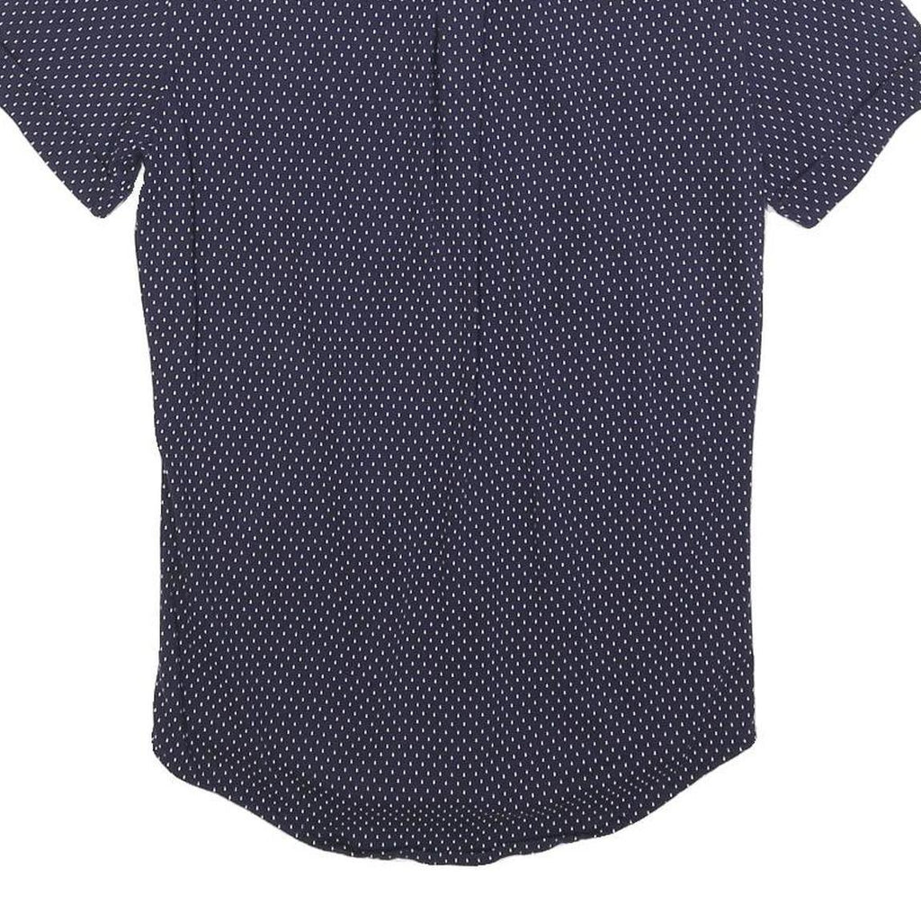 U.S. POLO ASSN Mens Blue & White Polka Dot Shirt S Short Sleeve Button Casual