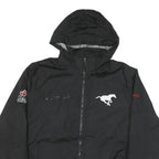 REEBOK Mens Black Calgary Stampeders Jacket XL Polyester Blend Sports Zip Hooded