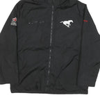 REEBOK Mens Black Calgary Stampeders Jacket XL Polyester Blend Sports Zip Hooded