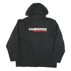 REEBOK Mens Black Calgary Stampeders Jacket XL Polyester Blend Sports Zip Hooded