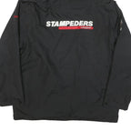 REEBOK Mens Black Calgary Stampeders Jacket XL Polyester Blend Sports Zip Hooded