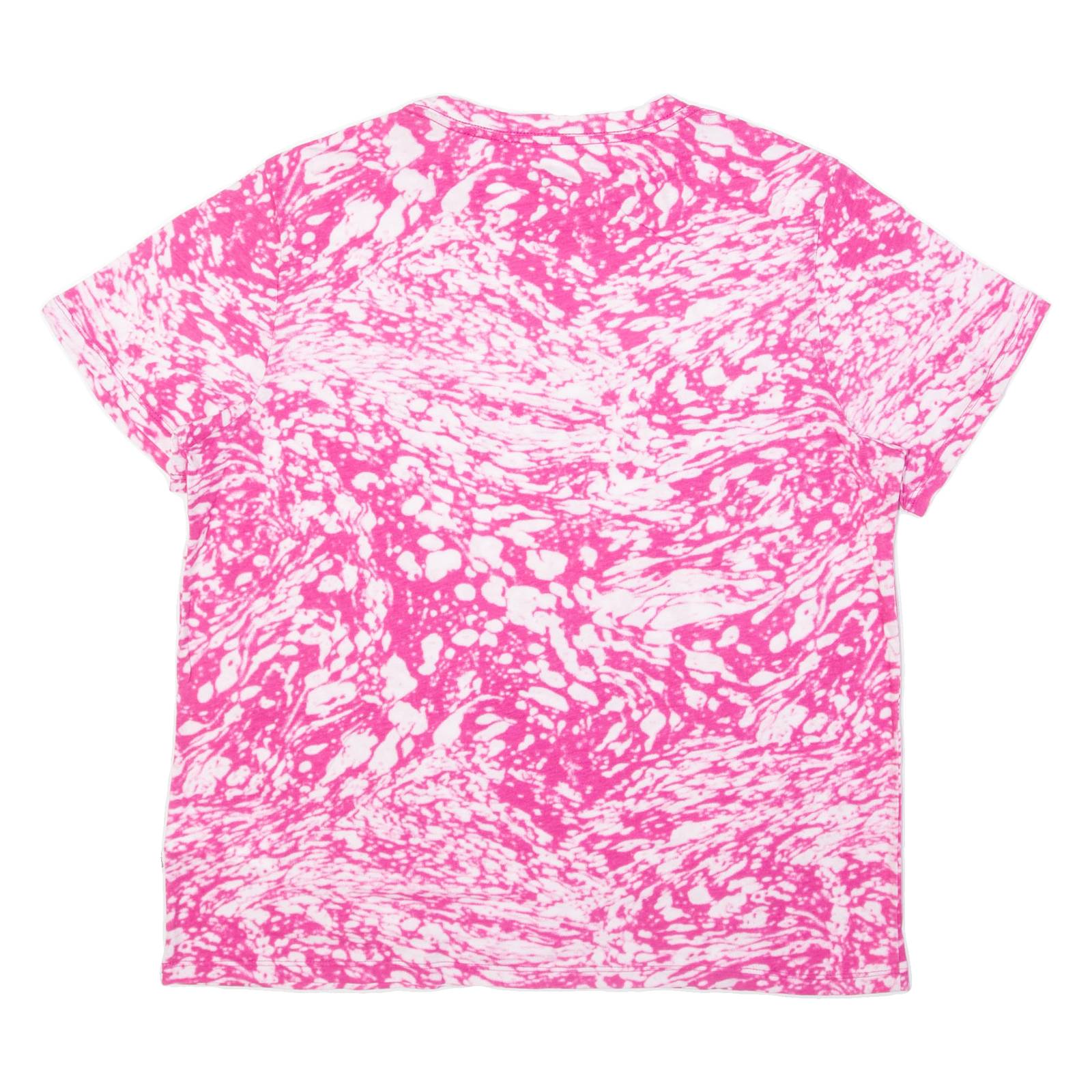 PUMA Crazy Patterned Womens Tie Dye T-Shirt Pink L
