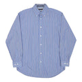 TOMMY HILFIGER Mens Blue & White Striped Shirt S Button Down Collar Long Sleeve